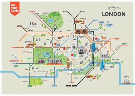 Map Of London With Attractions Printable