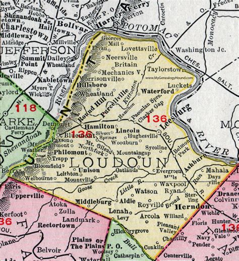 Map Of Loudoun County World Map 07