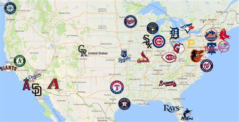Map Of Major League Baseball Teams