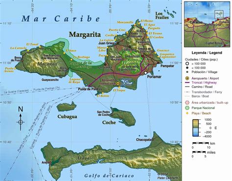 Large Isla Margarita Maps for Free Download and Print HighResolution