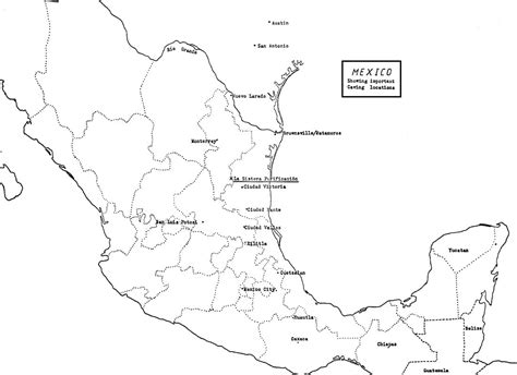 Outline Map Of Mexico Large World Map