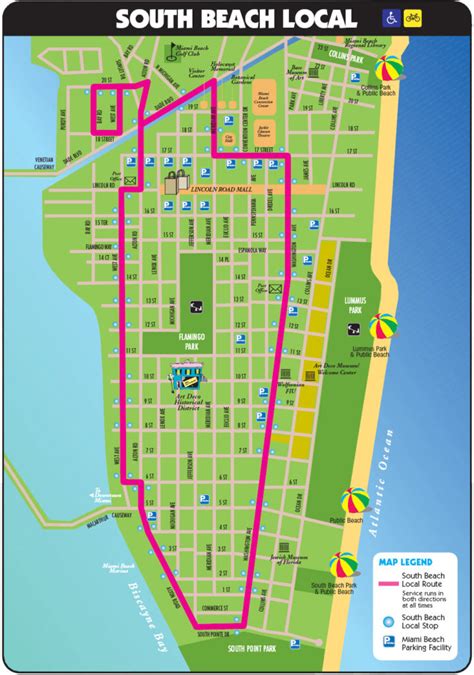 Detailed Map Of South Beach Miami