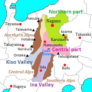 Nagano Japan Map High Quality Map Of Nagano Is A Prefecture Of Japan