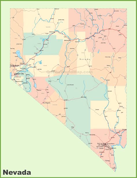 Map Of Nevada Cities