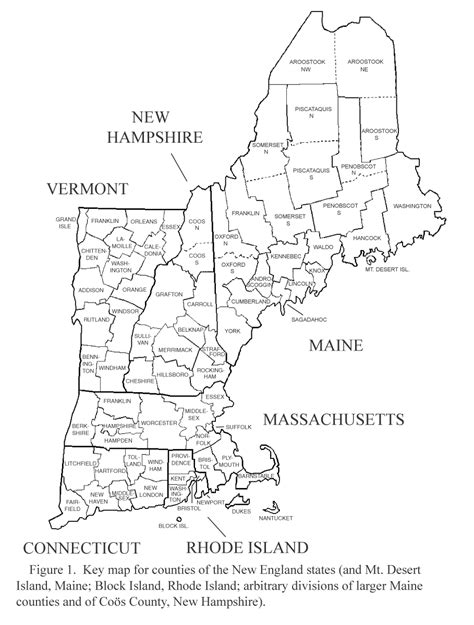 Map Of New England Printable