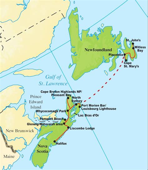 Map Of Newfoundland And Nova Scotia