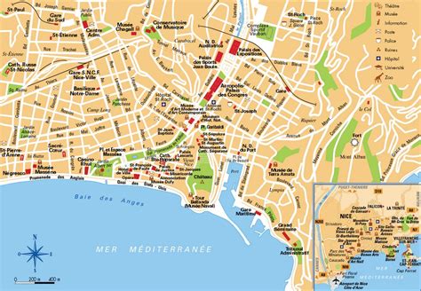 Nice France Map Tourist Attractions