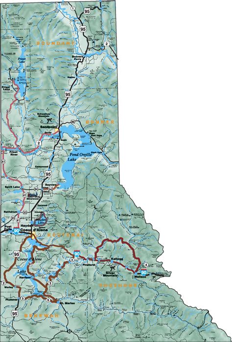 Idaho Map With Cities