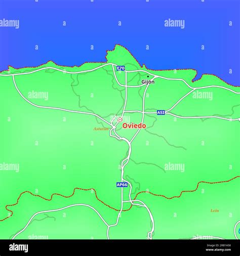 Oviedo Map Card Oviedo, Spain map, Map