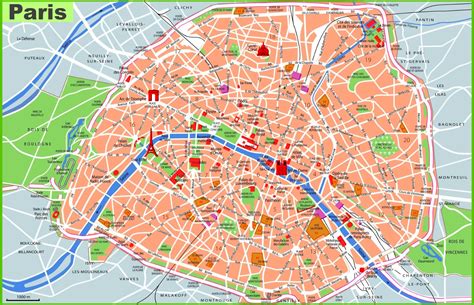 A Map of the Top Tourist Sites in Paris Official website for tourism