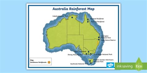 Australian Rainforest Map 88 World Maps