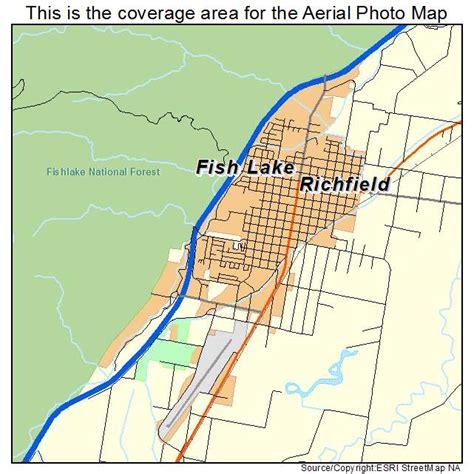 Aerial Photography Map of Richfield, UT Utah