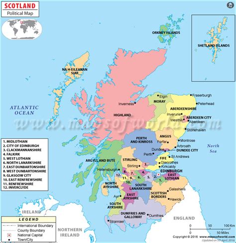 Political map of Scotland royalty free editable vector map Maproom