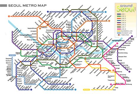 Seoul Subway Map Seoul Korea • mappery