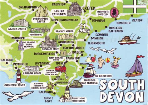 Map Of South Devon Map Of The World