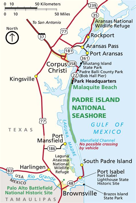 Map Of South Padre Island Texas