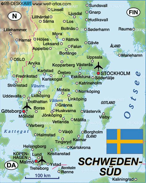 Overview map of southern Sweden with our four study areas indicated
