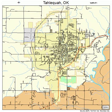 Aerial Photography Map of Tahlequah, OK Oklahoma