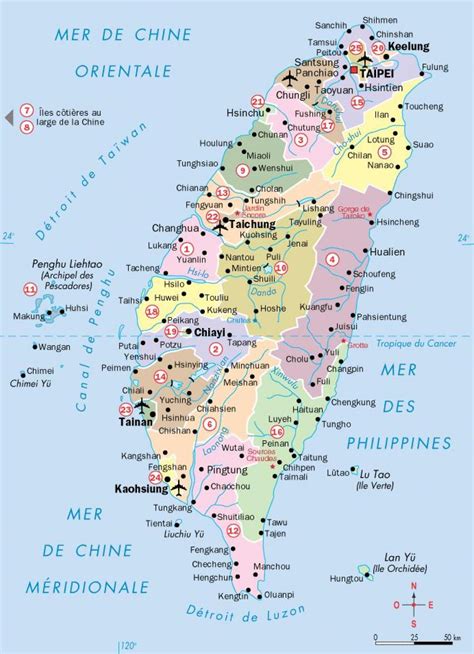 Maps of Taiwan Detailed map of Taiwan in English Tourist map of