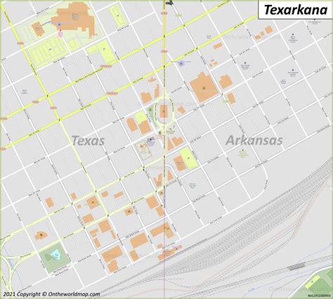 Aerial Photography Map of Texarkana, TX Texas