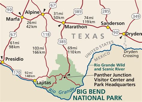 Map Of Texas Big Bend