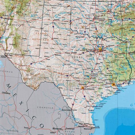 Map Of Texas Detailed