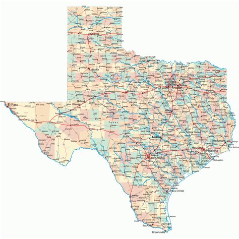 Map Of Texas Printable