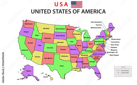 Large scale detailed political map of the USA. The USA large scale