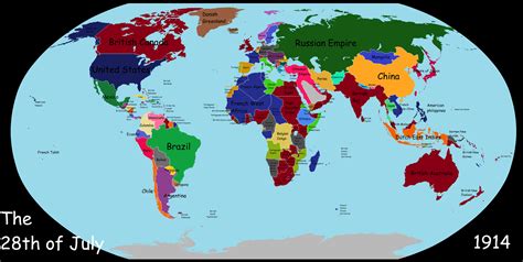 Map Of The World In Ww1