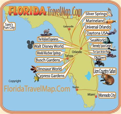 Orlando Park Map Theme Park Map Map Of Amusement Parks In Florida