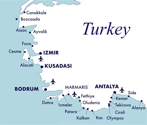 Resorts Turkey map Turkey resort guide map (Western Asia Asia)