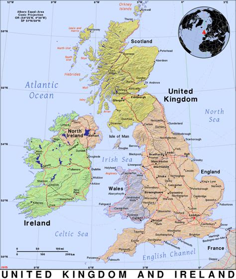 Printable Map UK United Kingdom United Kingdom and Ireland · Public