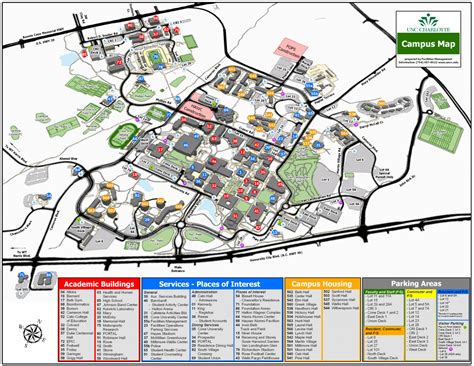 Printable Campus Maps Facilities Management UNC Charlotte