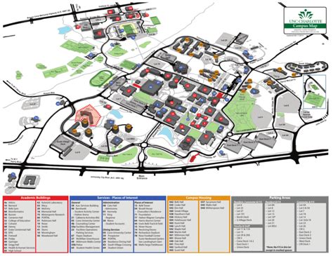 Printable Campus Maps Facilities Management UNC Charlotte