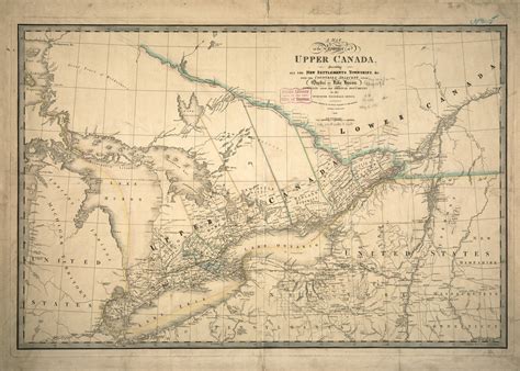 Upper Canada (Ontario) Districts Ontario map, Canada map, World atlas map