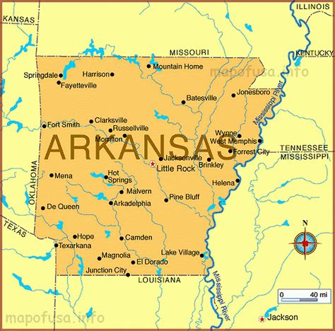 Map Of Usa Arkansas