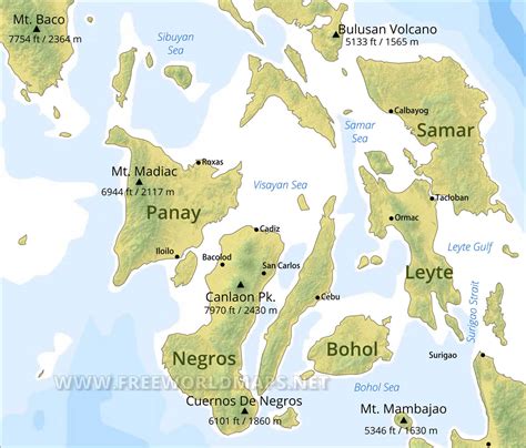 Central Visayas Map by xed83 on DeviantArt