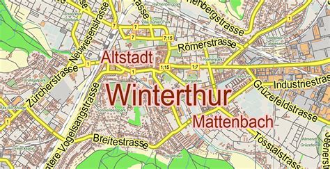 Winterthur Tourist Attractions Map