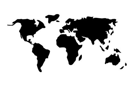 Map Of World Stencil