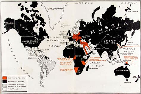 Map Of World War One