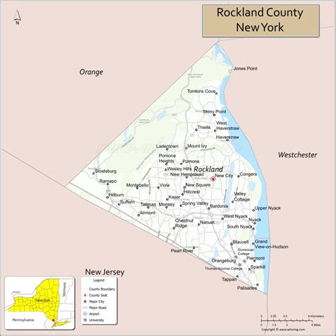 Rockland County, NY Wall Map Premium Style by MarketMAPS MapSales