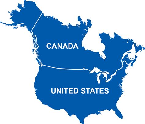 Canada Us Map With Cities