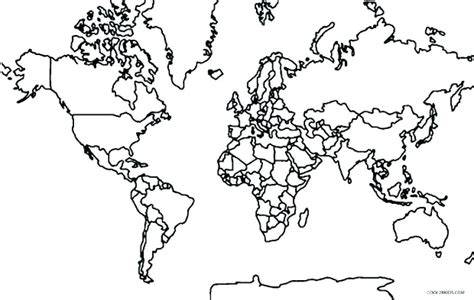 Map World Coloring Page