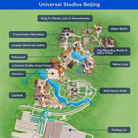 Map of Beijing Universal Studios