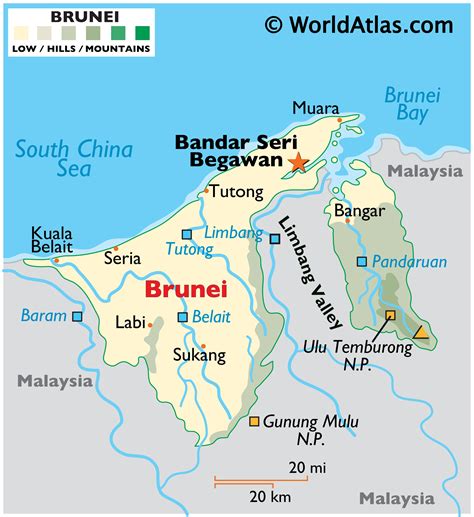 Map of Brunei