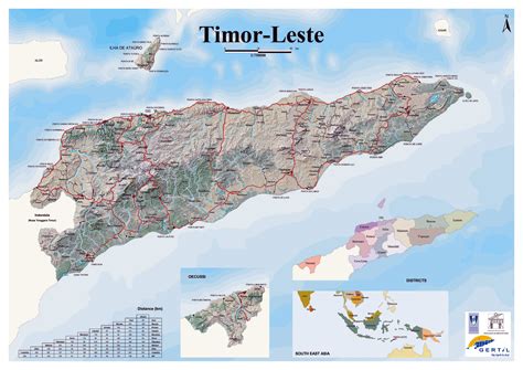 Map of Timor Leste