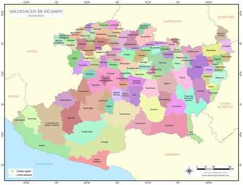 Mapa De Michoacan De Ocampo