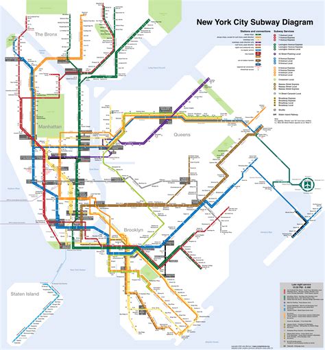 Mapa Del Subway De New York
