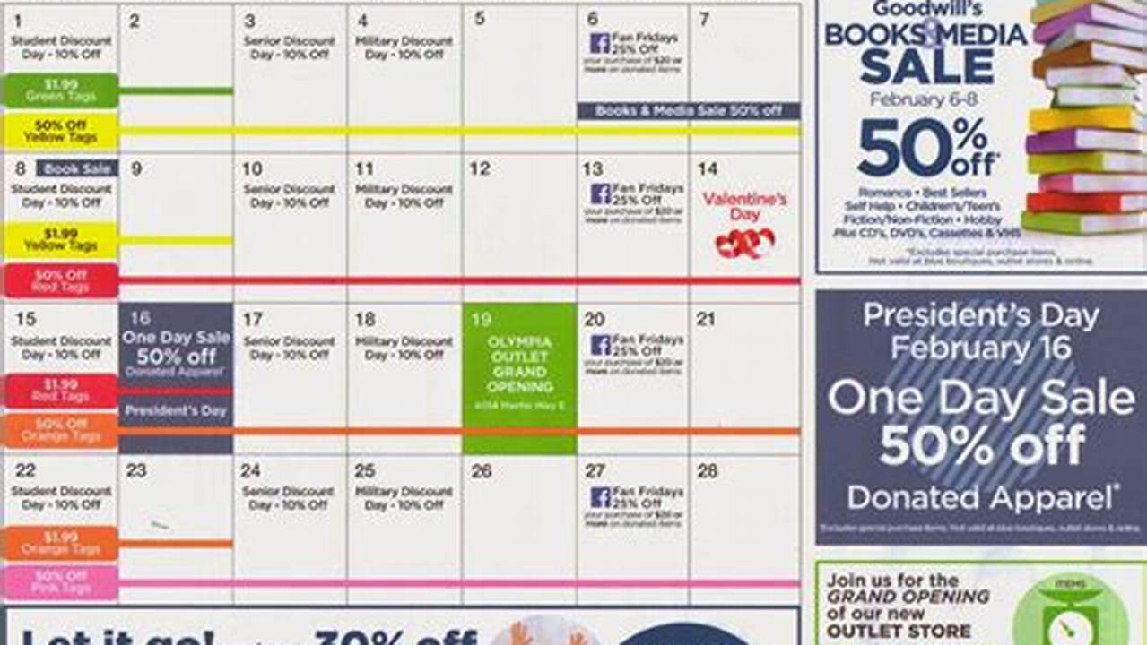 Maple Valley Goodwill Calendar