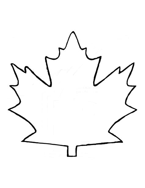 Maple Leaf Template To Print